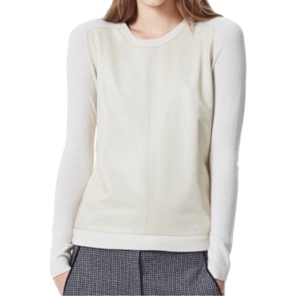 Theory Yulia L Lambskin Wool Sweater in Cream Size XS/P - Picture 8 of 8